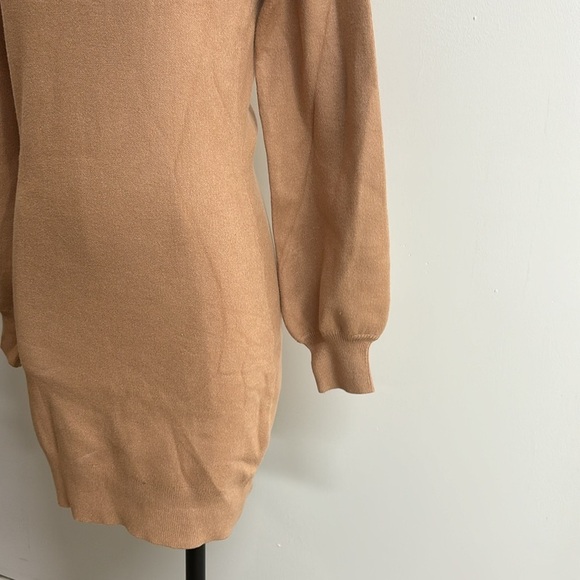 Mock Neck Ribbed Long Sleeve Bodycon Pullover Mini Sweater Dress - Picture 13 of 13